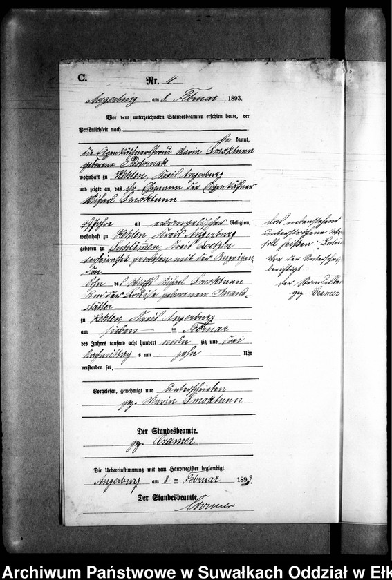 image.from.unit.number "Sterbe-Neben-Register des Preussischen Standes-Amtes Kehlen Kreis Angerburg"