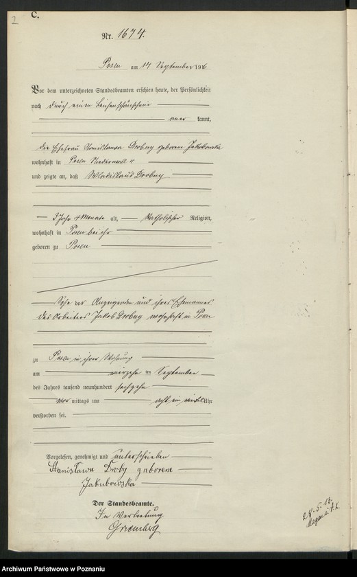 Obraz 4 z jednostki "Księga miejscowa zgonów tom IV [Rejestr główny zgonów]"