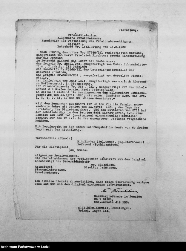 Obraz 5 z jednostki "Banken [Wykazy zagranicznych Żydów wsiedlonych do getta łódzkiego, którym należały się renty od instytucji ubezpieczeniowych oraz banków zachodnich]"