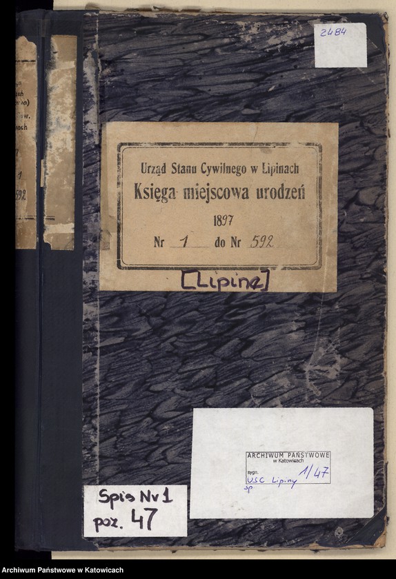 image.from.unit.number "Księga urodzeń T.1 nr 1-592"