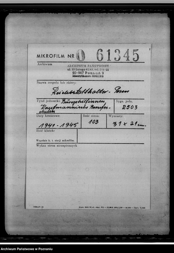 Obraz 2 z jednostki "Bürogehilfinnen. Kaufmännische Berufsschulen"