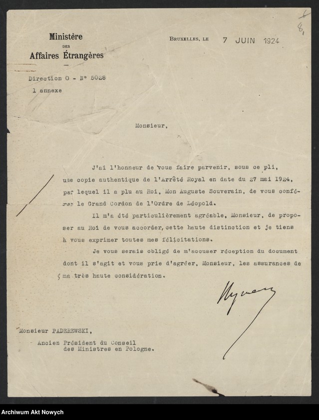 image.from.unit.number "Hymans Paul i Thérese; Załączniki: a) zaproszenie; b) wycinek prasowy; L.13 (odpowiedzi - rękopisy)"
