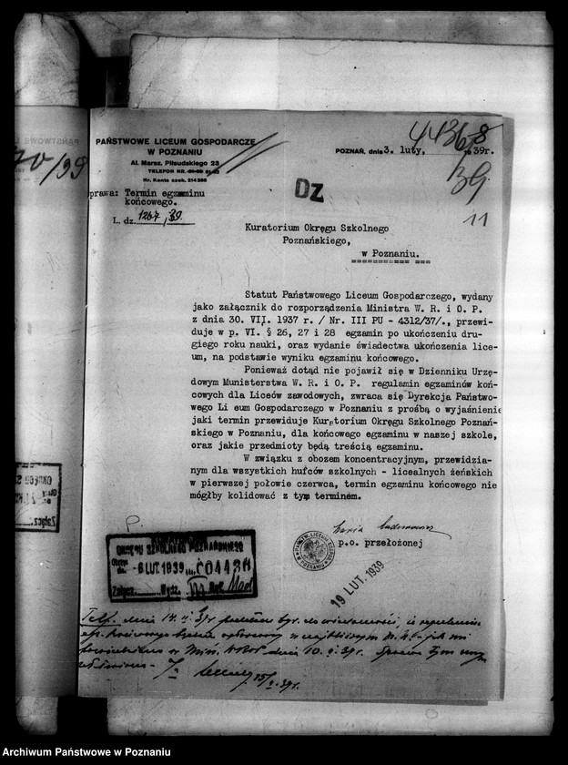 Obraz 15 z jednostki "Państwowe Liceum Gospodarcze- Poznań [lista uczennic klasy II. lic.]"