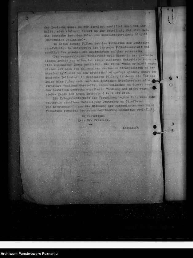 Obraz 8 z jednostki "Verordnung über die Strafbarkeit der Beteiligung an strafbaren Handlungen von Polen und Juden"