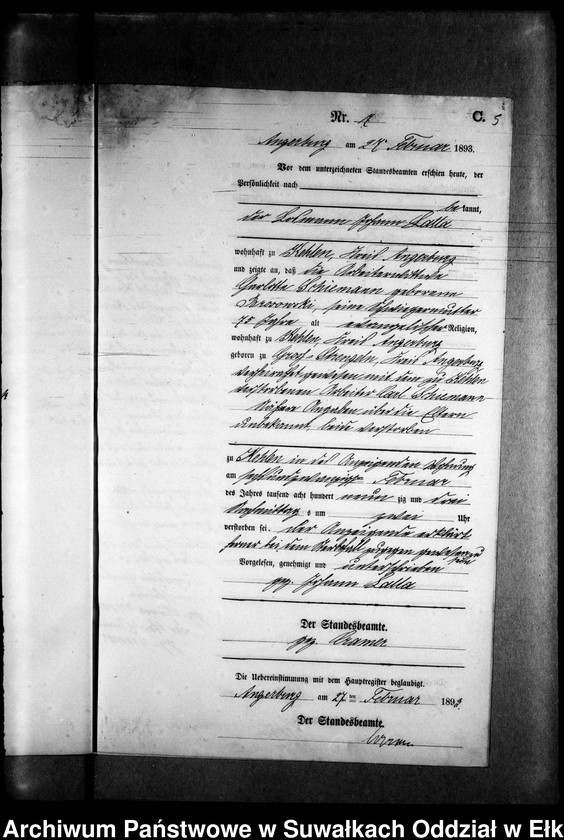 image.from.unit.number "Sterbe-Neben-Register des Preussischen Standes-Amtes Kehlen Kreis Angerburg"