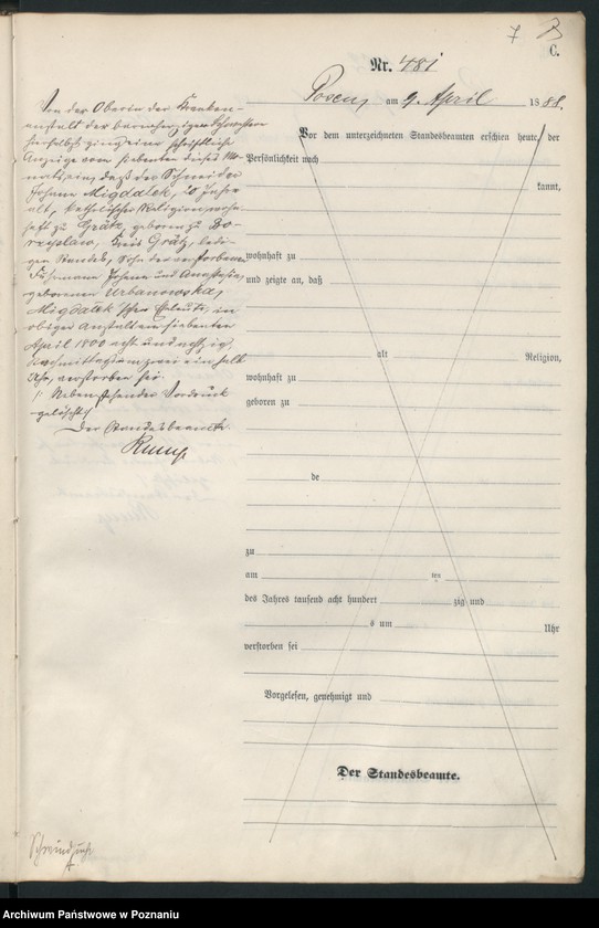 Obraz 10 z jednostki "Księga zgonów t. II"