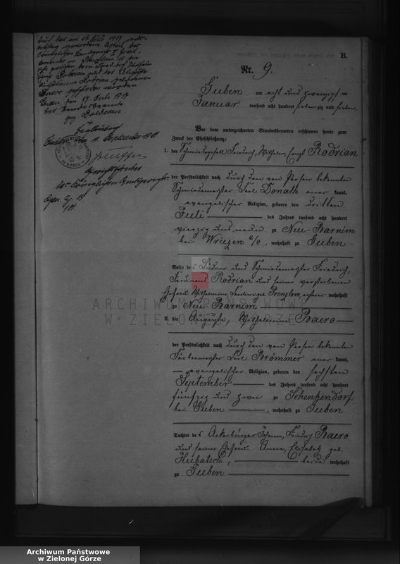 Obraz 20 z jednostki "Heirats-Neben-Register, No 1 bis 192"