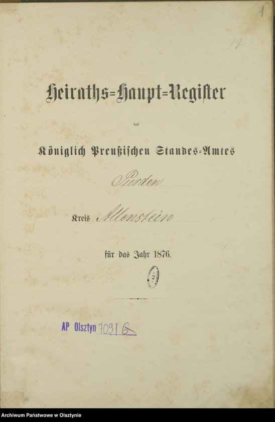 image.from.unit.number "Heiraths-Haupt-Register Nr 1 - 13"