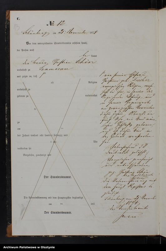 Obraz 15 z jednostki "Sterbe-Neben-Register Nr 1 - 22"