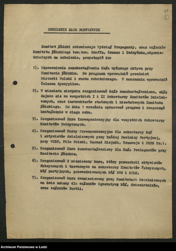 Obraz 11 z jednostki "Protokoły z posiedzeń Sekretariatu KŁ"
