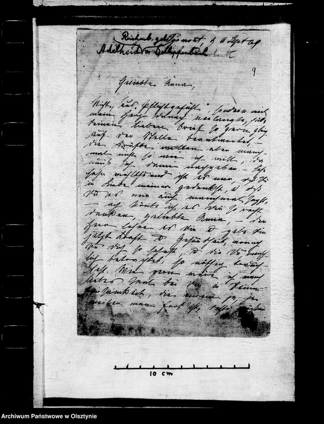 image.from.unit.number "/Fragmente von Briefen von Bogdan, Heinrich u. Der Adelheid Gfen Reichenbach geb. Gfin Schlippenbach, mit Beschriebung ihres Todes, der Adelheid geb. Gerlach- Rohrbeck u. der Marie Gfin Reichenbach geb. v. Holzenbeker an Anna Gfin Lehndorf geb. Hahn u. a. /"