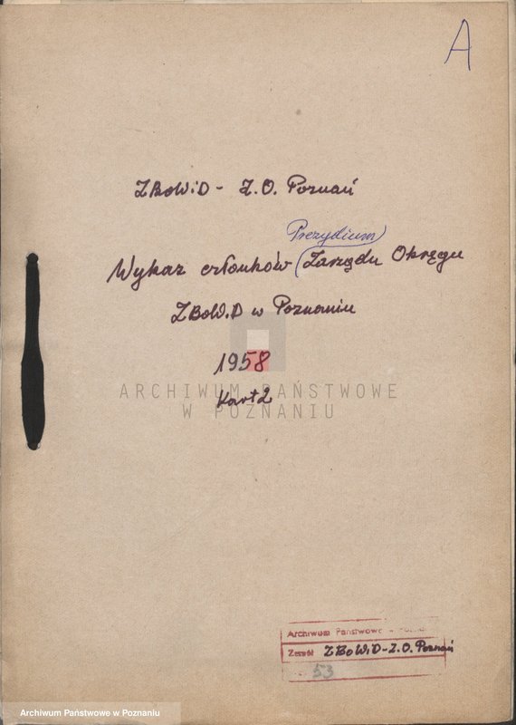 Obraz 4 z jednostki "Wykaz członków Prezydium Zarządu Okręgu Związku Bojowników o Wolność i Demokrację w Poznaniu."