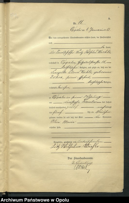 image.from.unit.number "Urząd Stanu Cywilnego Opole Księga Urodzeń Rok 1913 1-539"