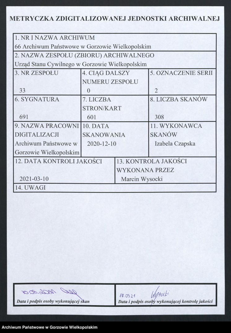 Obraz 1 z jednostki "Geburts Register"