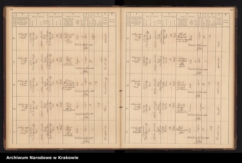 image.from.unit.number "Księga obejmująca wpisy wypadków śmierci Izraelitów w okręgu metrykalnym Krakowskim na rok 1892"