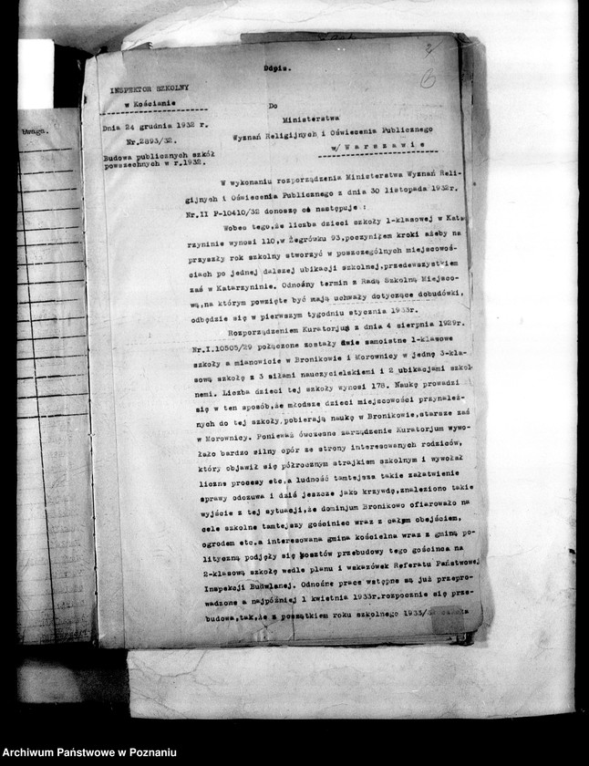 Obraz 6 z jednostki "Budynki i remonty [Sprawozdania dotyczące budowy publicznych szkół powszechnych i kredytów inwestycyjnych na szkolnictwo średnie]"