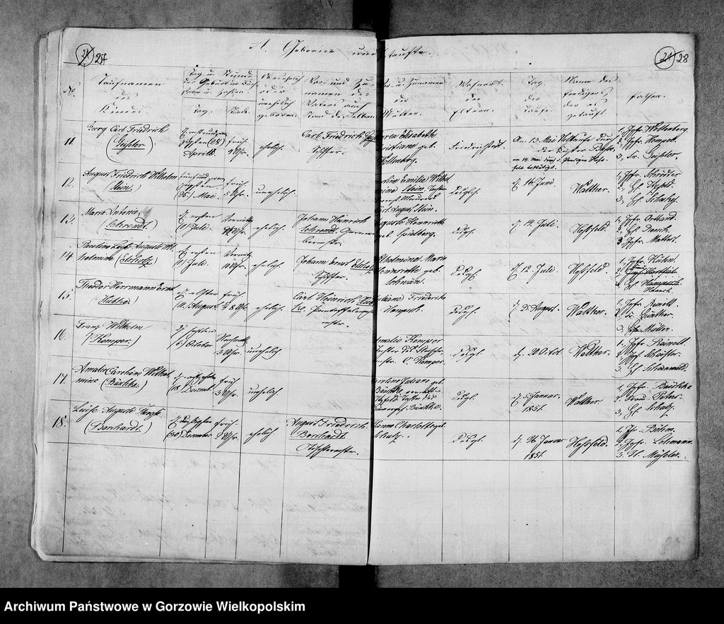 image.from.unit.number "Duplikate der Kirchenbücher von Wepritz (Wieprzyce) und Friedrichstadt (przedmieście Gorzowa Wielkopolskiego), Giesen (Jeże) und Bergenhorst"