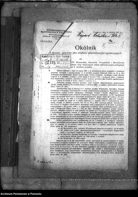 Obraz 6 z jednostki "Sprawy gospodarcze-ogólne Okólniki Dep. Spraw Wewnętrznych"