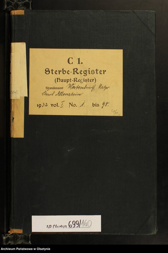 image.from.unit.number "Sterbe-Haupt-Register Nr 1 - 98"