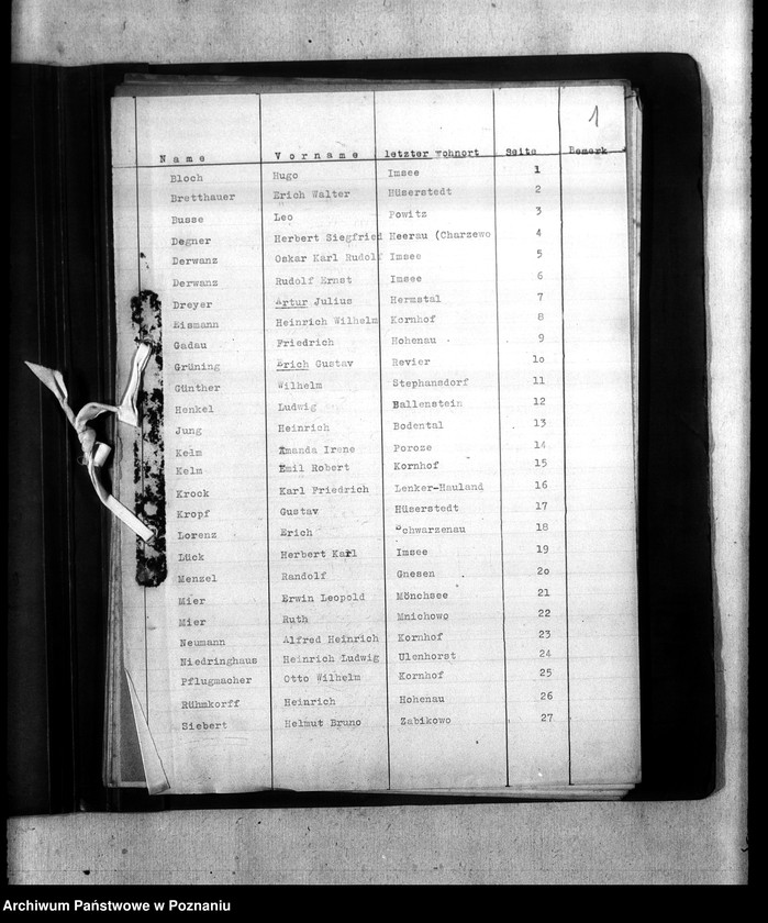 Obraz 5 z jednostki "Kreis Gnesen (Gniezno). Wykazy miejscowych Niemców, którzy zginęli w 1939 roku"