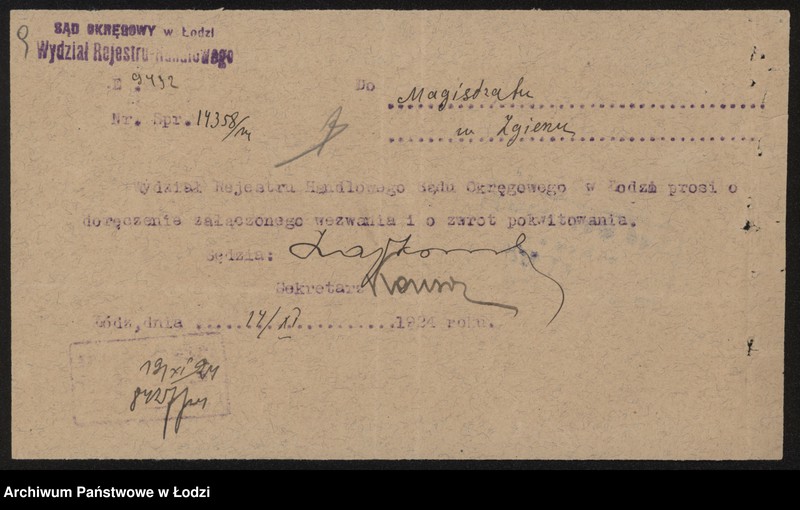 Obraz 11 z jednostki "Henoch Goldstein – sprzedaż drzewa. Zgierz"