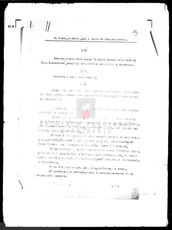 Obraz 17 z jednostki "/Związek Dzierżawców Rolnych Ziemi Zachodnich/ w Poznaniu"