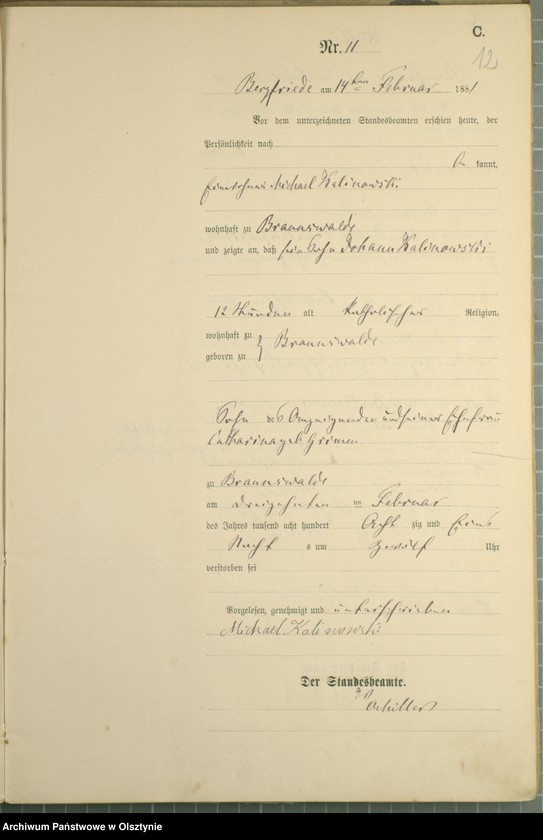image.from.unit.number "Sterbe-Haupt-Register Nr 1 - 70"