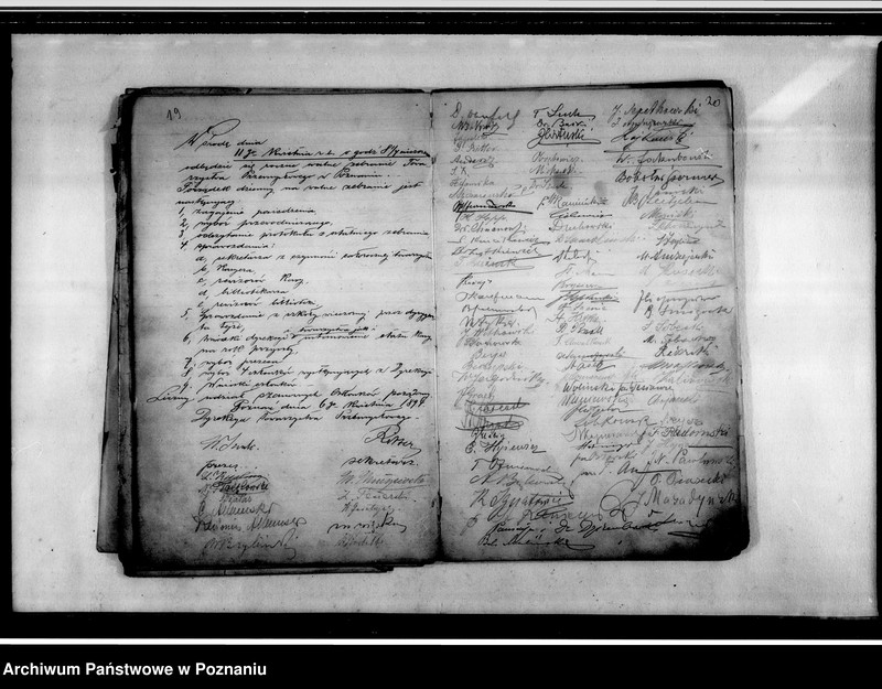 Obraz 16 z jednostki "Informacje o mających się odbyć zebraniach i podpisy członków- uczestników"