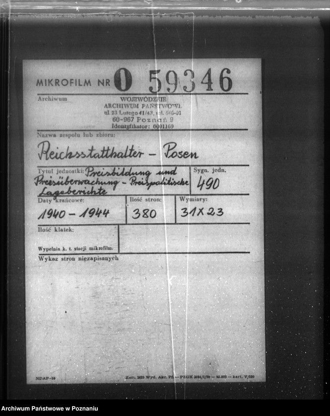 Obraz 2 z jednostki "Preisbildung und Preisüberwachung - [Preispolitische Lageberichte]"