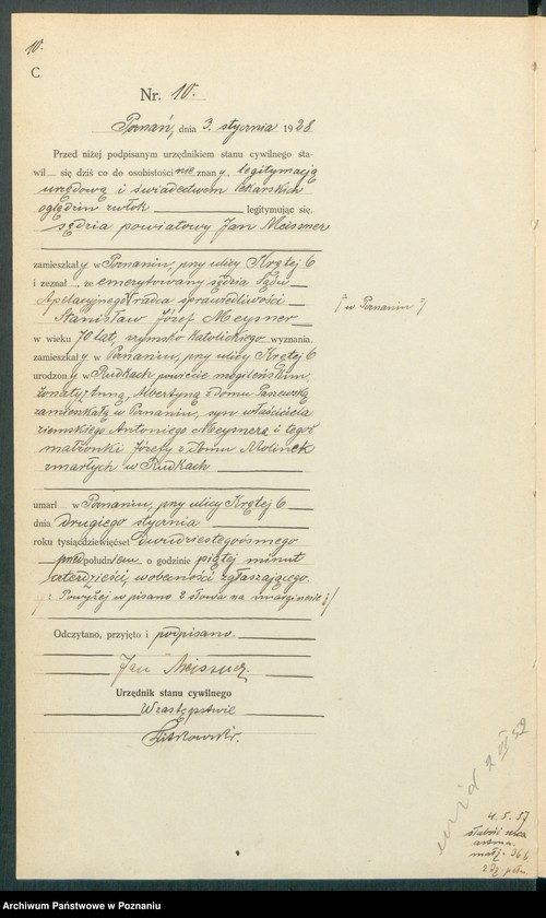 Obraz 12 z jednostki "Księga miejscowa zgonów tom I [Rejestr główny zgonów]"