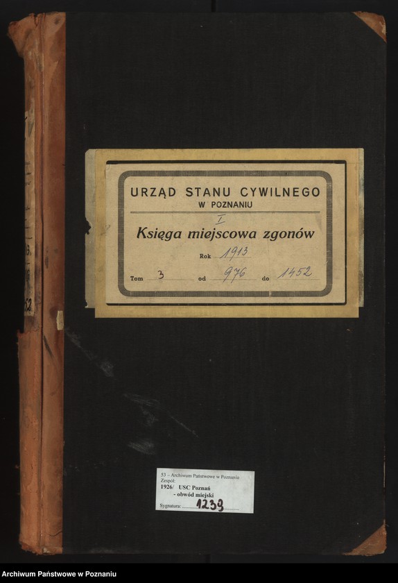 Obraz 2 z jednostki "Księga miejscowa zgonów tom III [Rejestr główny zgonów]"