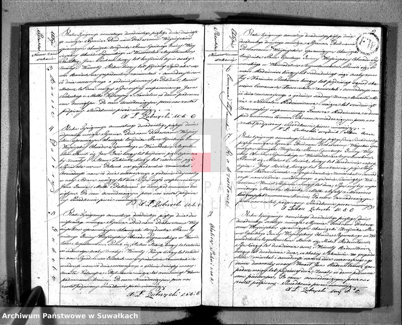 image.from.unit.number "Akta umarłych urzędnika stanu cywilnego gminy wieysieyskiey z 1825 roku"