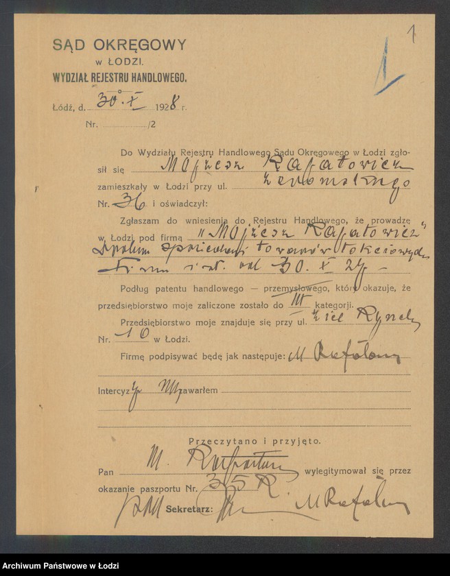 Obraz 3 z jednostki "Mojżesz Rapatowicz – sprzedaż towarów łokciowych"