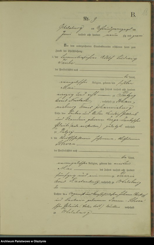 image.from.unit.number "Heiraths-Haupt-Register Nr 1 - 18"