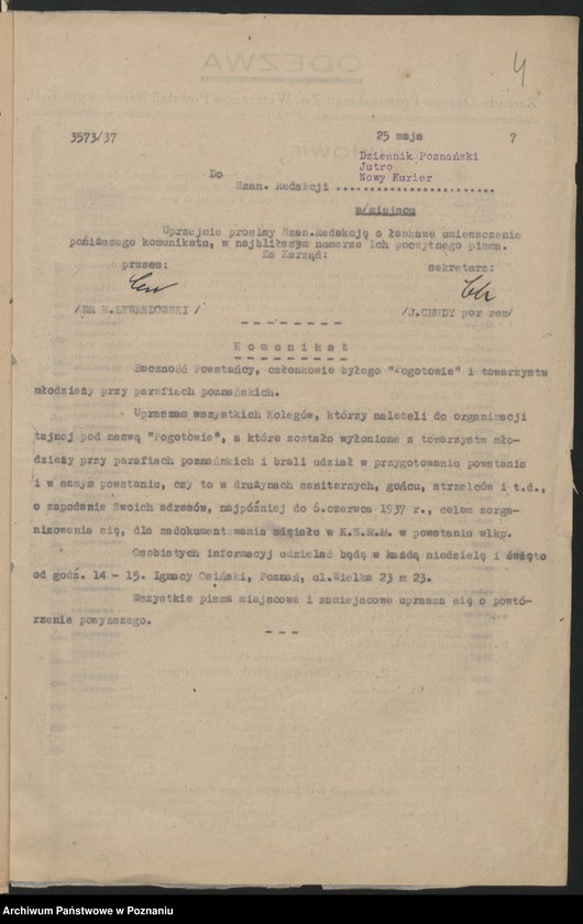 image.from.unit.number "Poznań - akta koła Pogotowiaków."