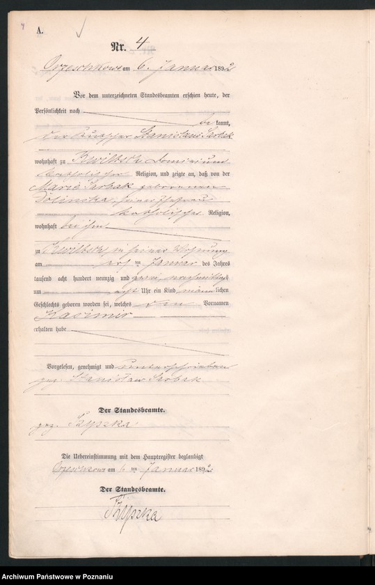 Obraz 7 z jednostki "Księga urodzeń"