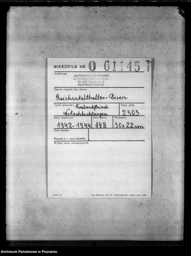 Obraz 2 z jednostki "Freibankfleisch. Notschlachtungen"