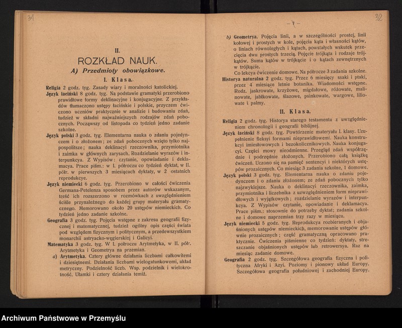 image.from.unit.number "XXI Sprawozdanie Dyrekcji C.k. Gimnazjum w Jarosławiu za rok szkolny 1904/5"