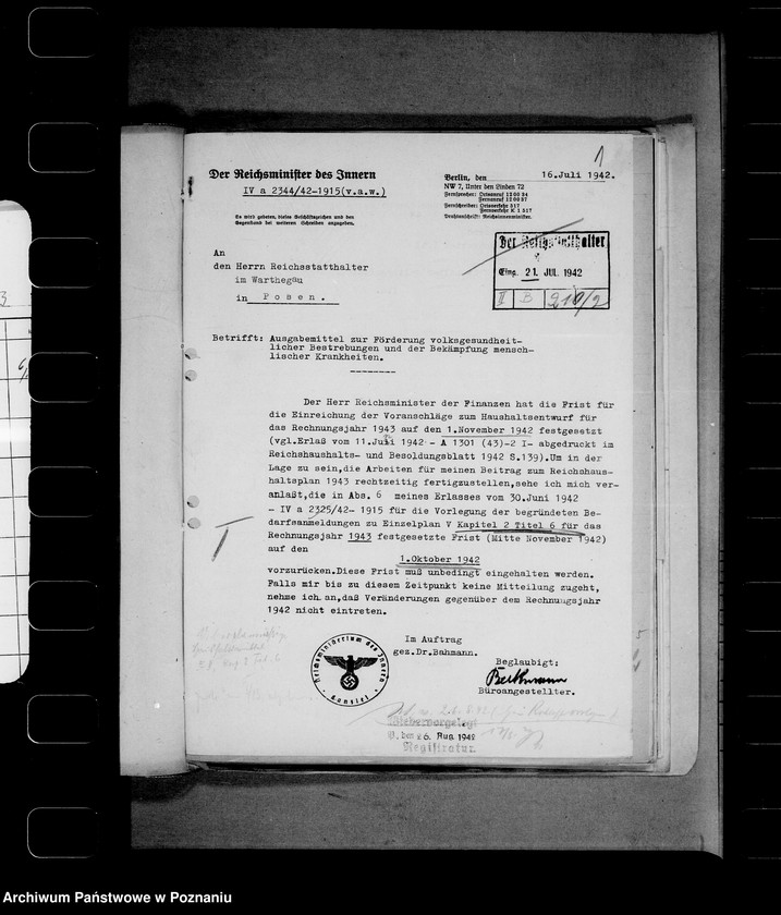 Obraz 5 z jednostki "Voranschlag- Medizinalverwaltung"