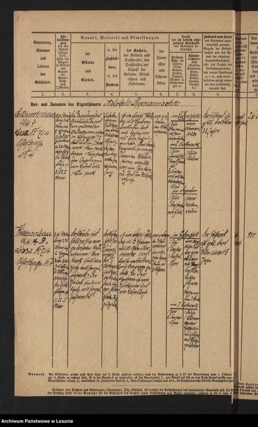 Obraz 15 z jednostki "[Beschreibung von Gebäuden des Grundstücks /ubezpieczenia przeciwpożarowe/]"