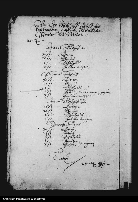 image.from.unit.number "Kirchen-Rechnung der Stadt Deutsch Eylau"