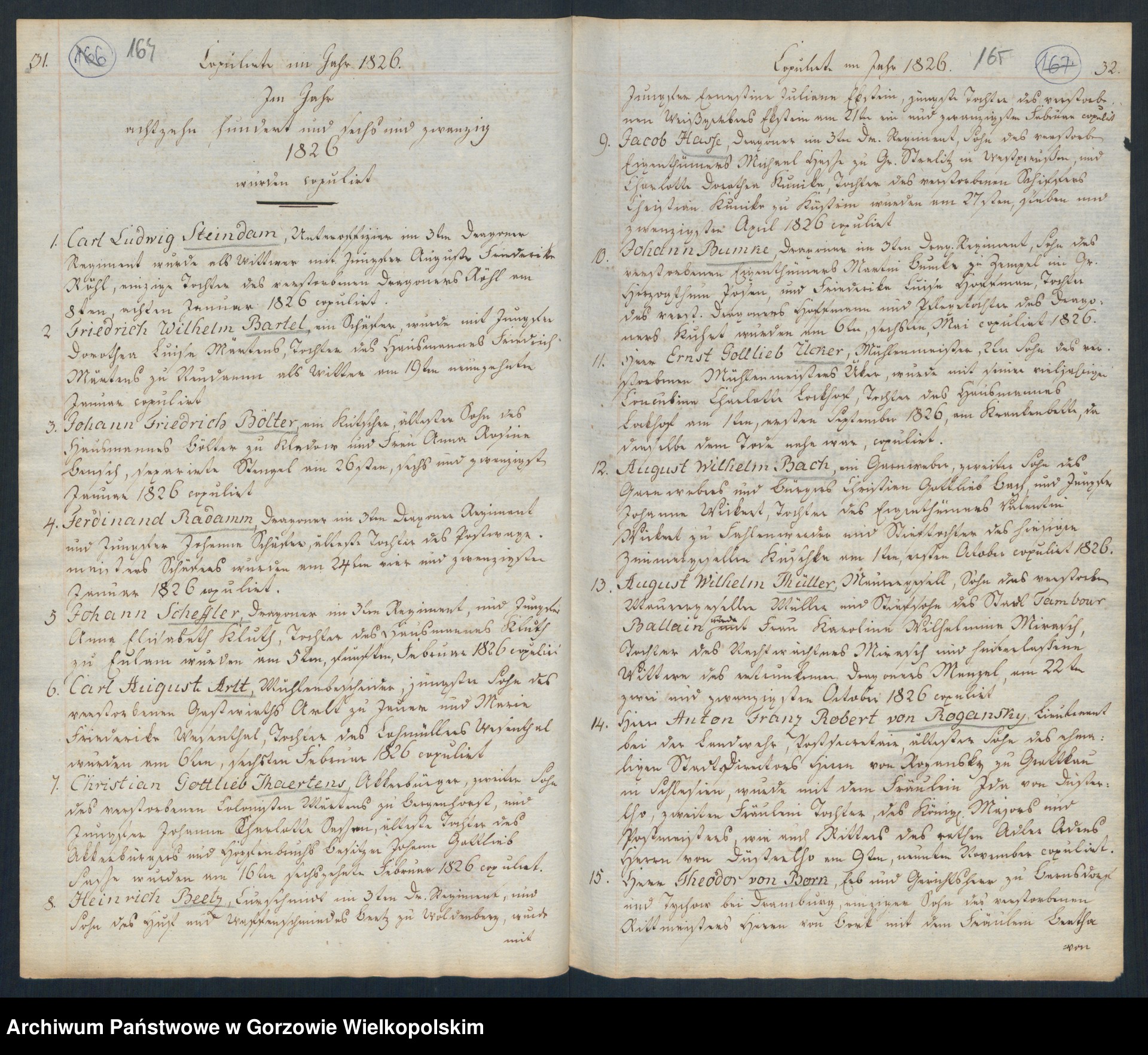 Skan z jednostki: Geborne und Copulirte in der Gemeine der Concordien Kirche zu Landsberg an der Warthe (dotyczy Lutherischen Gemeine)