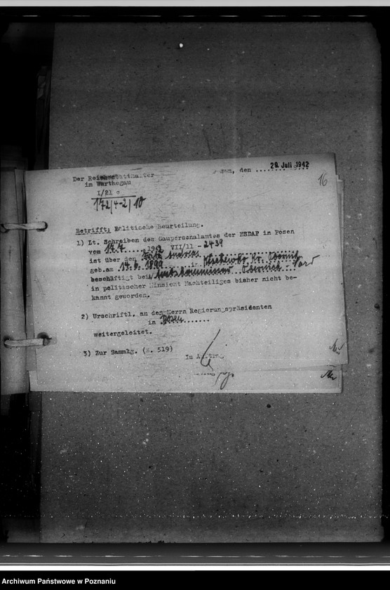 Obraz 20 z jednostki "Politische Beurteilungen der Angestellten"