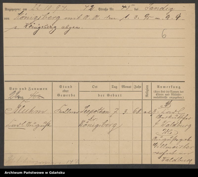 image.from.unit.number "Karty meldunkowe: Bluhm K. - Blumenthal"