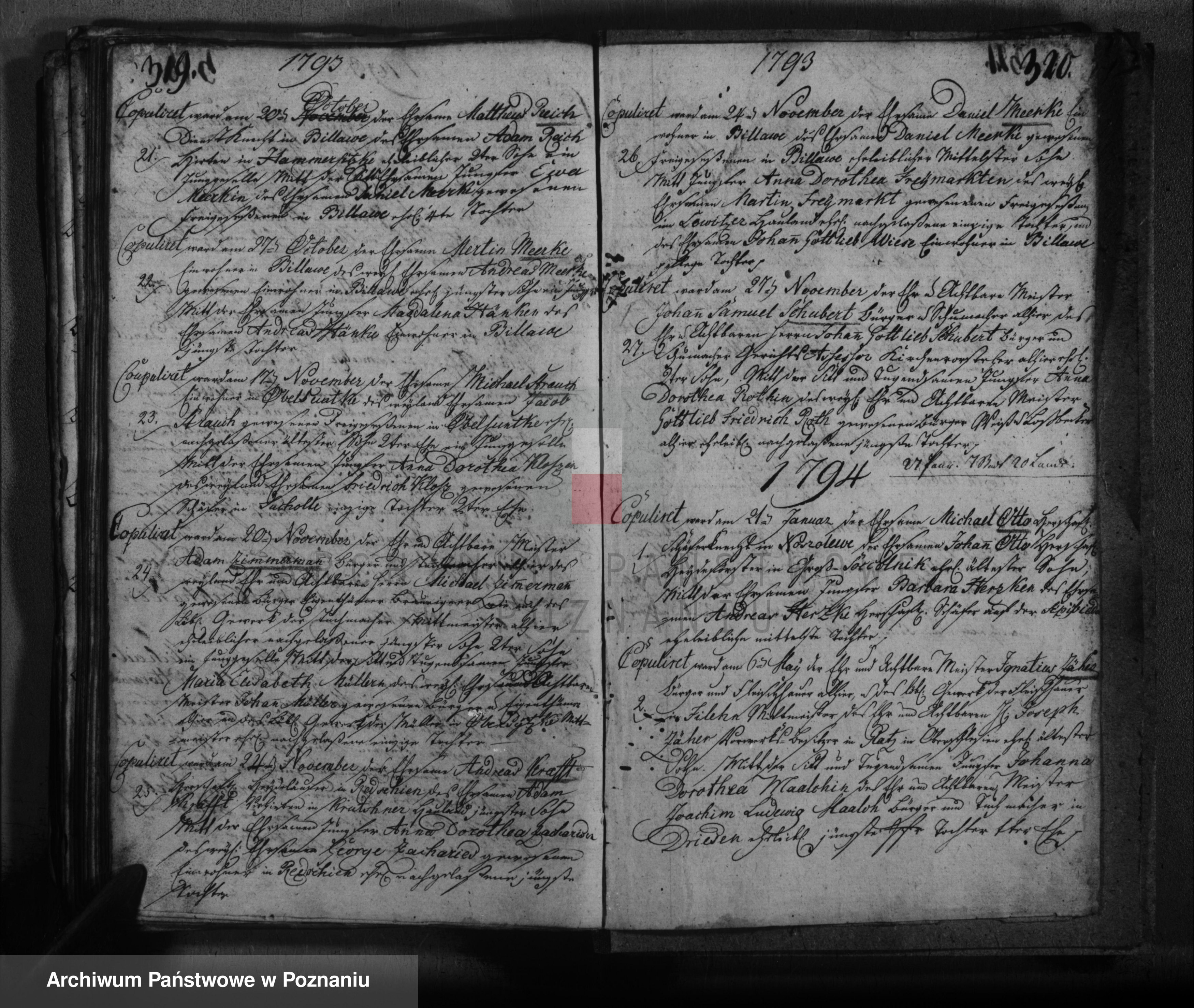 Skan z jednostki: Akta urodzeń, małżeństw i zgonu