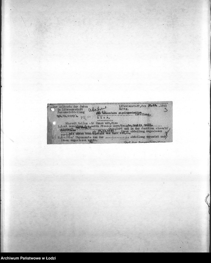 Obraz 6 z jednostki "[Korespondencja z wydziałami: Odzieży, Spraw Specjalnych, Centralnym Biurem Resortów Pracy, Ubezpieczeń, Próśb i Zażaleń oraz innymi w sprawach personalnych, zatrudnienia i płac] "