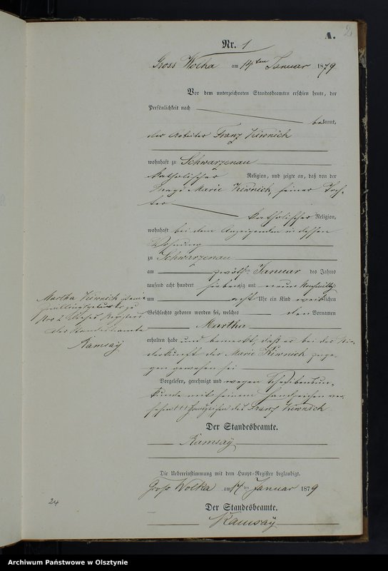 Obraz 4 z jednostki "Geburts-Neben-Register Nr 1 - 76"
