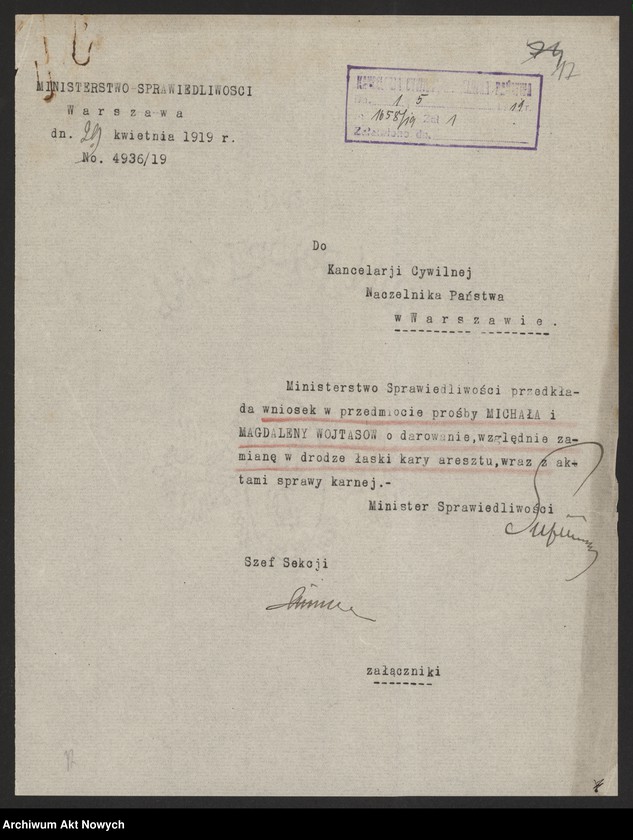 image.from.unit.number "Ułaskawienia z Małopolski - uwzględnione, dotyczące: zabójstw, uszkodzeń ciała, gwałtu publicznego, posiadania broni, obrazy, oszczerstw, oszustw, lichwy, kradzieży (w tym żywności z oblężonej przez Rosjan twierdzy Przemyśl w 1914 r. i płodów rolnych przez zubożałych Rusinów, powrocie w 1918 r. z przymusowej ewakuacji w głąb Rosji, dokonanej przez Rosjan w 1915 r.)"
