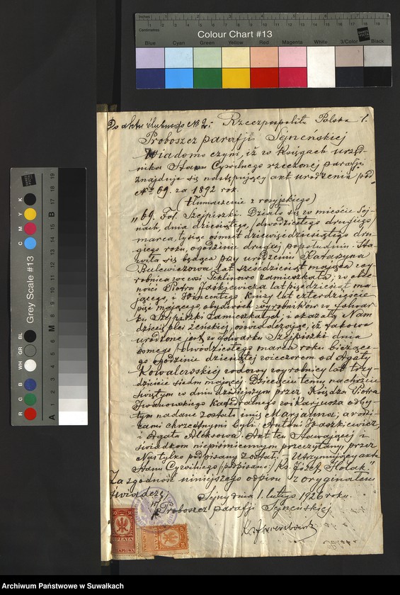 Obraz 3 z jednostki "Dokumenty Zaślubionych Rzymsko-Katolickiej parafii Smolańskiej za 1926 rok"