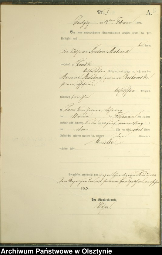 image.from.unit.number "Geburts-Haupt-Register Nr 1 - 43"